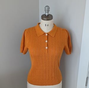 MNG Orange Knit Polo